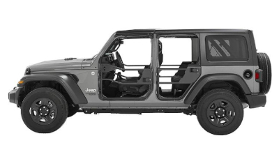 PORTES D'ÉLÉMENT AVANT WRANGLER JL 18-21 / GLADIATOR 20-21 NOIR MAT