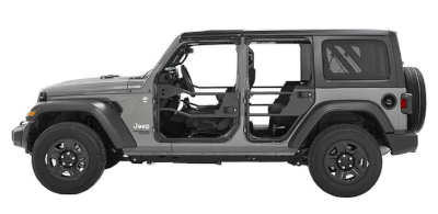 PORTES D'ÉLÉMENT ARRIÈRE WRANGLER JL 18-21 / GLADIATOR 20-21 NOIR MAT