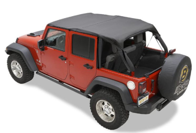 BIKINI TOP WRANGLER JK 10-18 4DR HEADER-STYLE DIAMANT NOIR